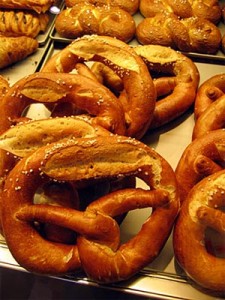 Bretzel, típico de la cocina alemana.